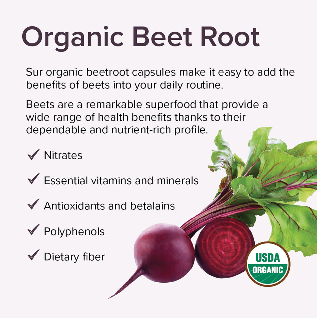 Sur Organic Beetroot 120 ct Sur Nutrition
