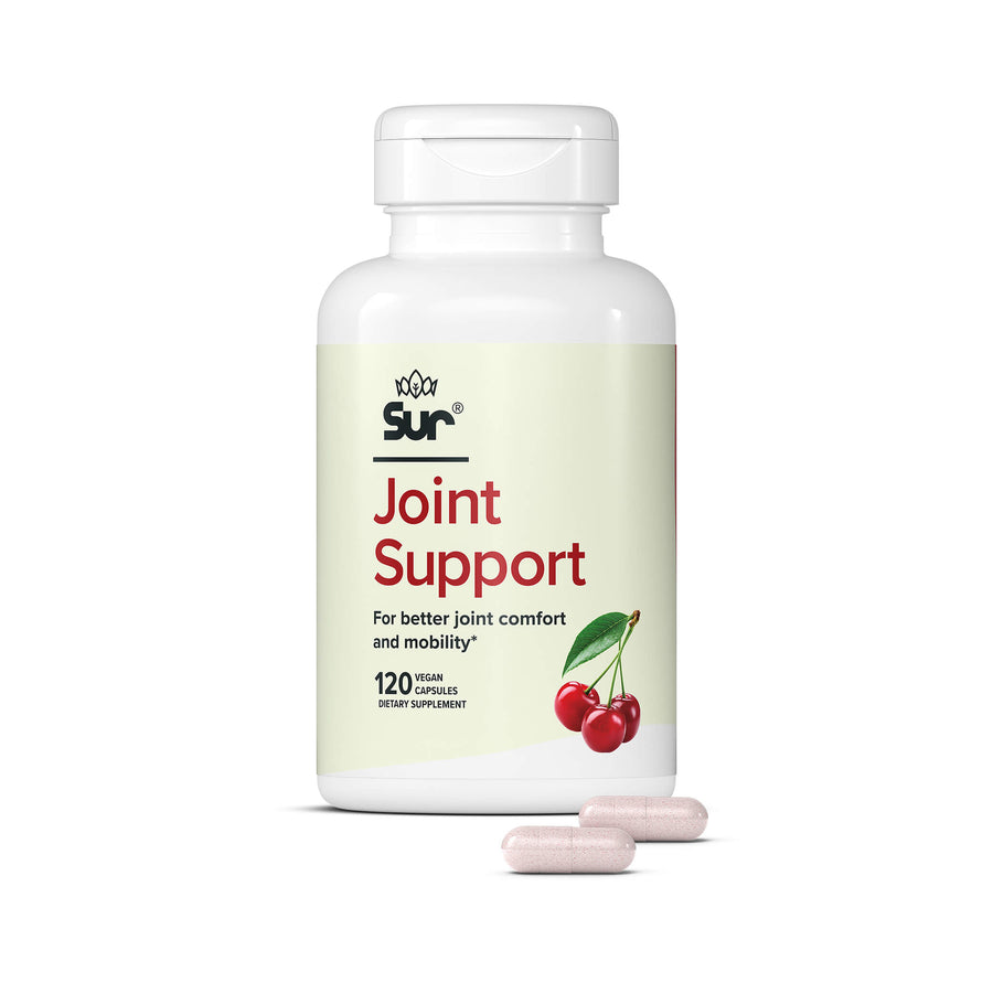 Sun Joint Support supplement bottle with capsules on a white background
