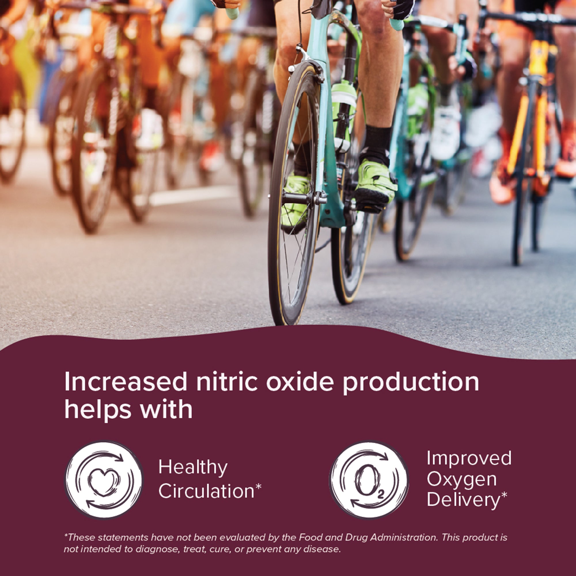 Increaed nitric oxide production helps with healthy circulation & improved oxygen delivery